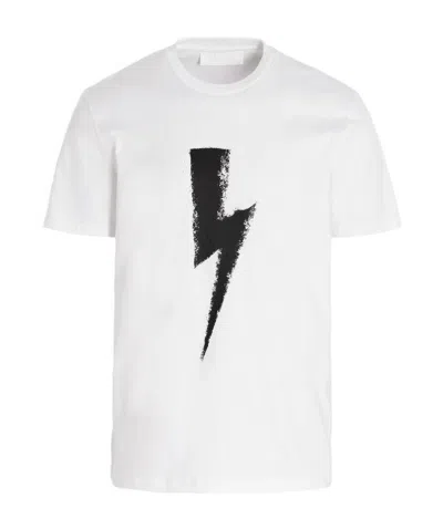 Neil Barrett Logo Printed T-shirt In White