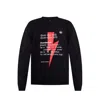 Neil Barrett Black Cotton Blend Logo Sweatshirt In Black