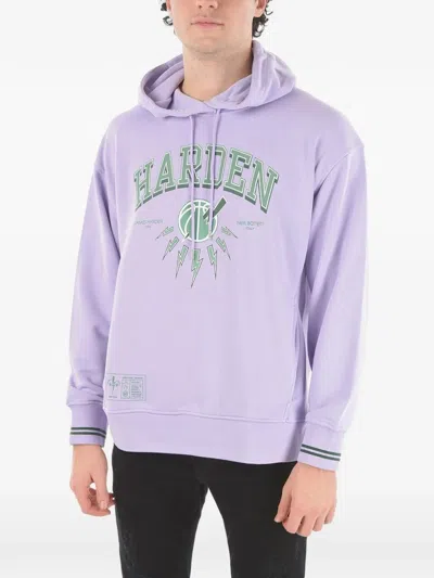 Neil Barrett Logo-print Drawstring Hoodie In Purple