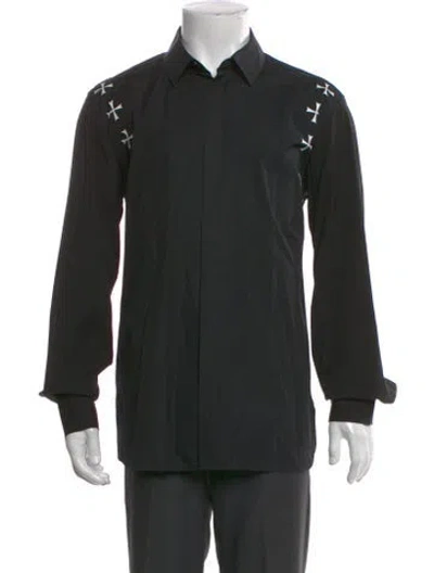 Pre-owned Neil Barrett Long Sleeve Dress Shirt In Black