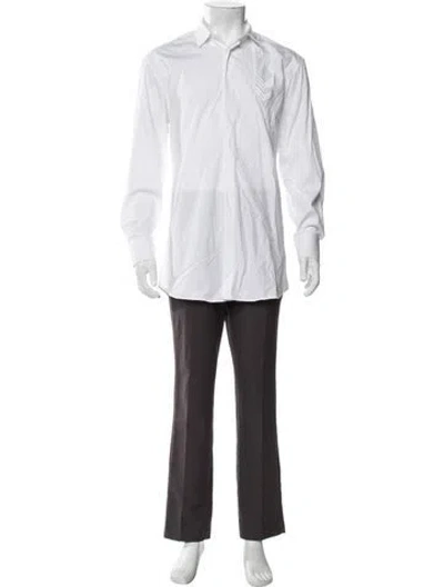 Pre-owned Neil Barrett Long Sleeve Dress Shirt In White