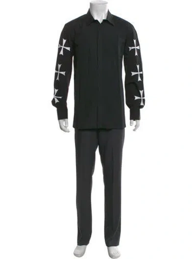 Pre-owned Neil Barrett Long Sleeve Tuxedo Shirt In Black