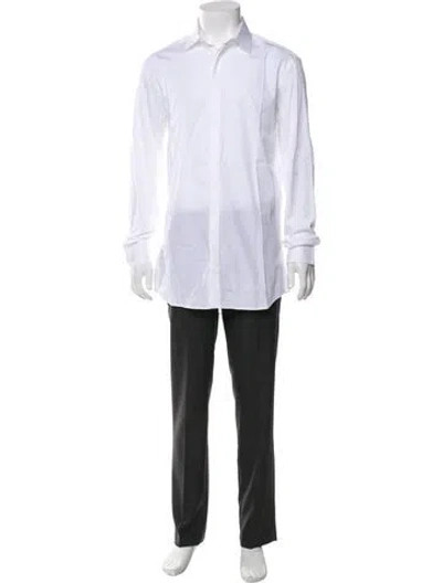Pre-owned Neil Barrett Long Sleeve Tuxedo Shirt In White