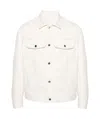 Neil Barrett Panelled Twill Shirt Jacket In White