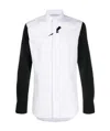 Neil Barrett Long-sleeved Lapel Shirt In White