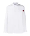 Neil Barrett Long-sleeved Lapel Shirt In White