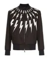 Neil Barrett Long-sleeved Zipper Casual Jacket In Black