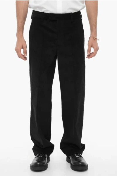 Neil Barrett Loose Fit Corduroy Pants In Black