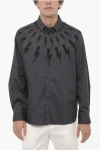 Neil Barrett Loose Fit Fairisle Thunderbolt Shirt