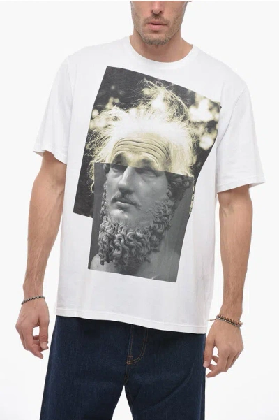 Neil Barrett Loose Fit Maximvs Einstein T-shirt In White