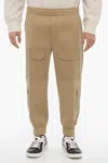 Neil Barrett Neoprene Loose Fit Fireman Cargo Joggers In Brown