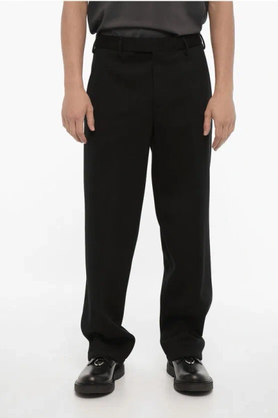 Neil Barrett Loose Fit Neoprene Pants With Belt Loops In Black