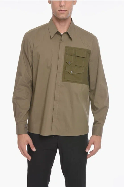 Neil Barrett Loose-fit Shirt With Chest Pockets In Green