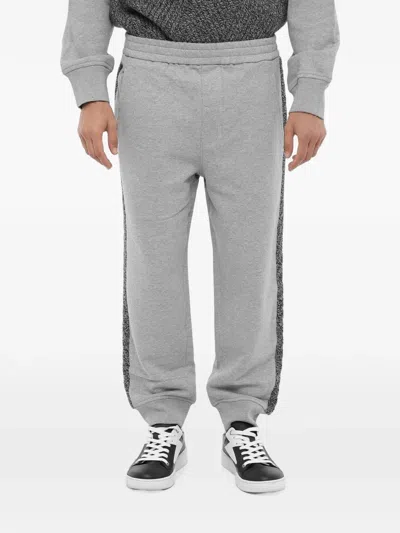 Neil Barrett Loose-fit Side-stripe Track Pants In Gray