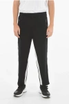 NEIL BARRETT LOW-RISE JOGGERS WITH CONTRASTING SIDE BANDS