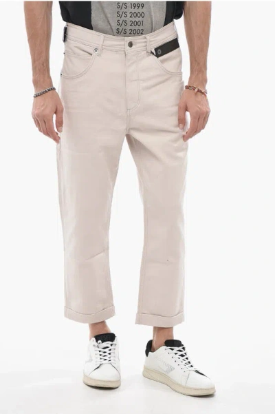 Neil Barrett Low-rise Loose Fit 5 Pockets Pants In Neutral