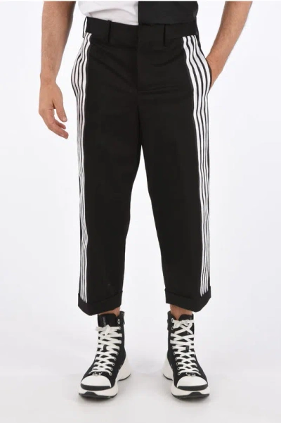 Neil Barrett Low Rise Piping Pants In Black