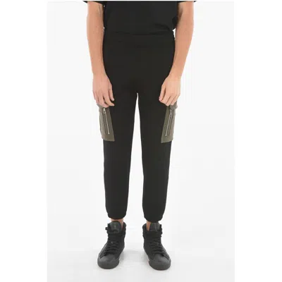 Neil Barrett Low Waist Skinny Fit Cargo Joggers In Black