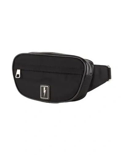 Neil Barrett Man Belt Bag Black Size - Textile Fibers