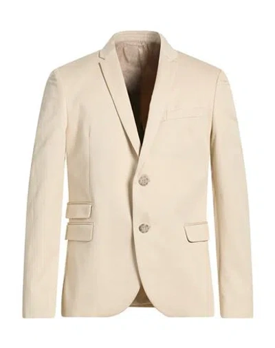 Neil Barrett Man Blazer Beige Size 44 Cotton, Nylon, Elastane In Neutral