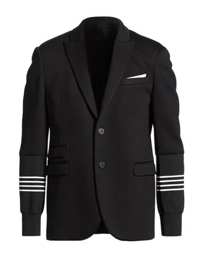Neil Barrett Man Blazer Black Size 40 Viscose, Polyester, Polyamide, Elastane