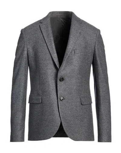 Neil Barrett Man Blazer Grey Size 42 Wool, Nylon