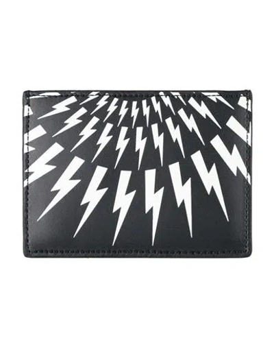Neil Barrett Man Cardholder Black Size - Leather
