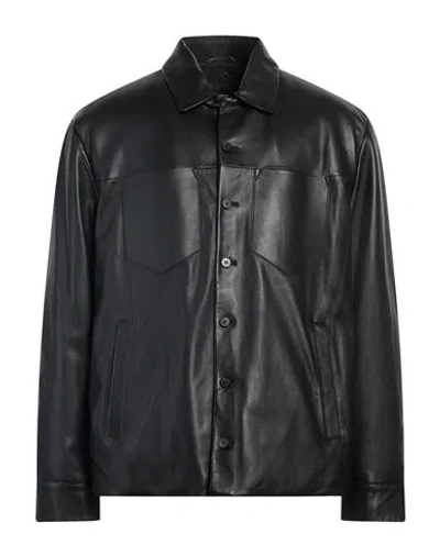 Neil Barrett Man Jacket Black Size Xl Leather