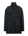 Neil Barrett Man Overcoat Black Size L Polyester In Black