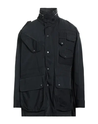 Neil Barrett Man Overcoat Black Size L Polyester