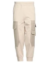 Neil Barrett Cargo Hybrid Workwear Joggers With Elastic Waistband In Beige