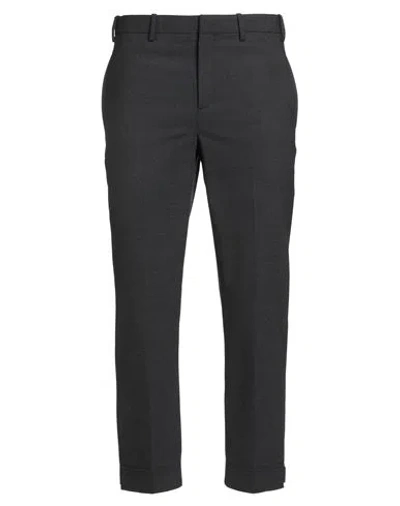 Neil Barrett Man Pants Grey Size 36 Polyester, Virgin Wool, Elastane In Black
