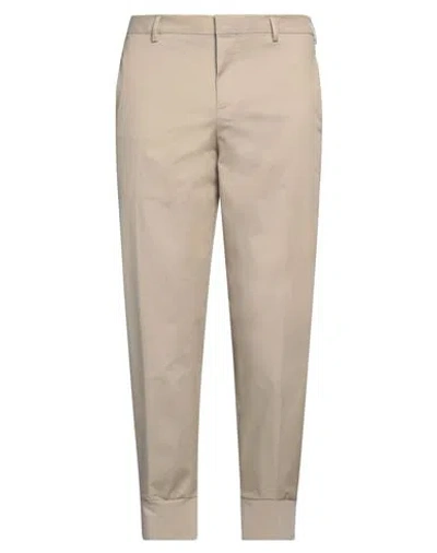 Neil Barrett Man Pants Taupe Size 34 Cotton, Elastane In Grey
