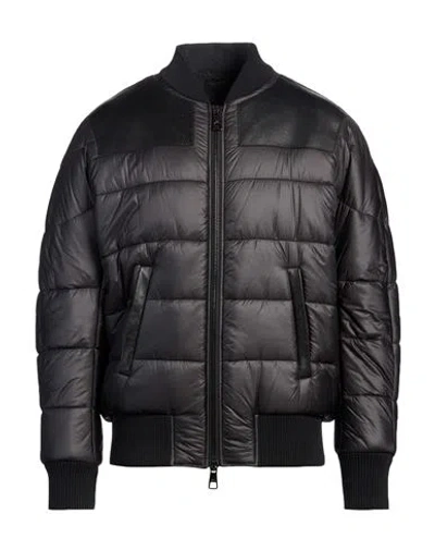 Neil Barrett Man Puffer Black Size M Polyamide, Calfskin, Elastane, Polyester