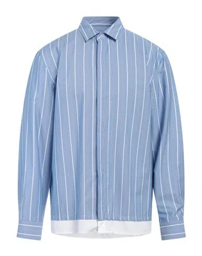 Neil Barrett Man Shirt Blue Size Xl Cotton
