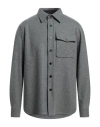 Neil Barrett Man Shirt Grey Size S Wool, Nylon, Viscose, Elastane In Grey