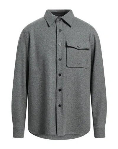 Neil Barrett Man Shirt Grey Size S Wool, Nylon, Viscose, Elastane