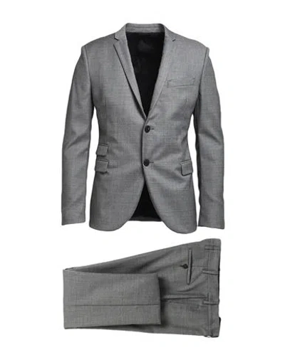 Neil Barrett Man Suit Grey Size 36 Virgin Wool, Elastane In Gray