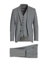 Neil Barrett Man Suit Grey Size 42 Polyester, Virgin Wool, Elastane In Gray