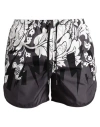 Neil Barrett Graphic-print Swim Shorts In Navy,white,black