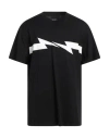 Neil Barrett Man T-shirt Black Size Xl Cotton