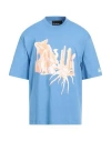 Neil Barrett Man T-shirt Light Blue Size L Cotton