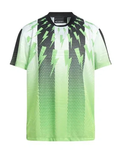 Neil Barrett Man T-shirt Light Green Size Xxl Polyester