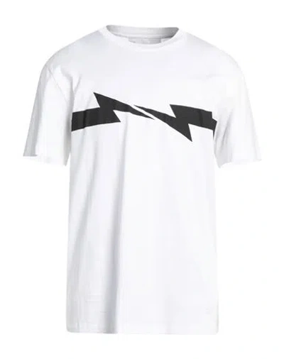 Neil Barrett Man T-shirt White Size Xxl Cotton