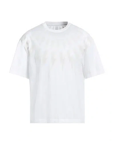 Neil Barrett Man T-shirt White Size Xxl Cotton