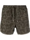 Neil Barrett Beachwear In Dark Army Army
