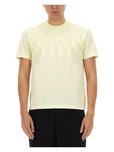NEIL BARRETT MEN'S FAIRISLE THUNDERBOLT T-SHIRT