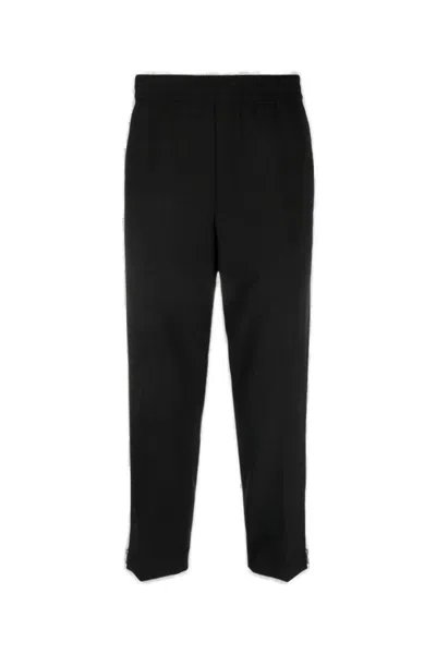 Neil Barrett Mid-rise Tapered Trousers In Nero