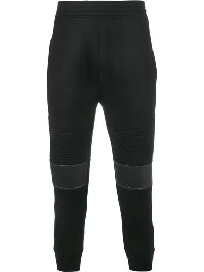 Neil Barrett 'moto' Biker Style Track Pants In Black