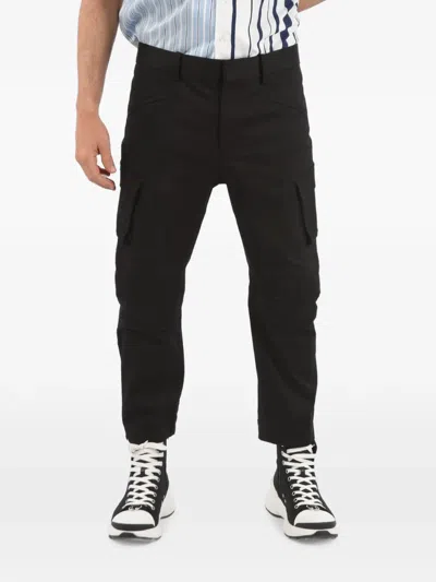 Neil Barrett Motocross Ergodynamic Cargo Pants In Black